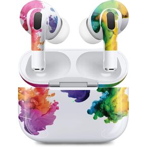 MightySkins (2 Pack) Skins Compatible with Apple AirPods Pro 2 - Aqua Paint | Protective, Durable, and Unique Vinyl Decal wrap Cover | Easy to Apply, Remove, and Change Styles | Made in The USA