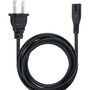 1Pc Black 2 Prong AC Power Cord Cable Plug for Philips Zenith Pioneer Insignia LCD LED Plasma TV Monitor Flat Screen Audio and Video Power Cables Accessories in Kuwait