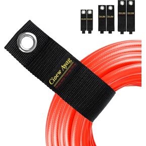 Cioew Ayag Easy-Carry Storage Straps - 17" (2-Pack) Heavy-Duty Hook and Loop Cord Carrying Strap, Hanger, and Organizer with Handle for Pool Hoses, Garden Hoses, Cables, and Dad Gift Ideas
