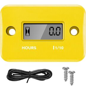 Inductive Hour Meters Digital Engine Hour Meter Automatically Shutdown for Gas Engine Motorcycle Lawn Mower Generator Chainsaws Motocross Snowmobile Karting
