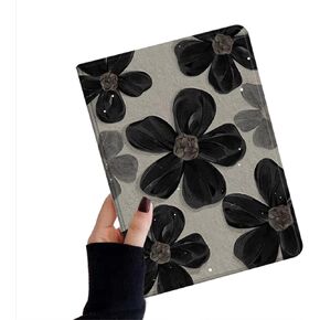 Flower Case Compatible with iPad 6th/5th Generation iPad Air 2nd Generation 9.7 inch Case Floral Illustration Cover with Pencil Holder,Color 15