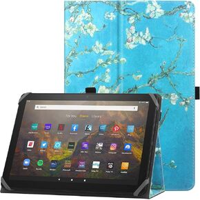 Universal Case for 10-11 inch Tablet Fire Max 11 2023 Release with Stand Folio and Hand Strap Protective Cover for 10"-11" Samsung Lenovo TECLAST Android Tablet - Purple