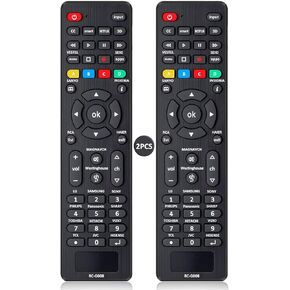 (Pack of 2) Universal TV Remote Control Replacement for TCL, Samsung, Insignia, LG, Hisense, Sony, Philips, Vizio, Sharp, Panasonic, Sanyo and Other Brands LCD LED 3D HDTV Smart TV Remote