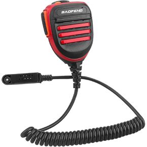 BAOFENG Waterproof Microphone,Handheld Remote Shoulder Speaker walkie talkie mic for UV-9R Plus UV-9RPRO UV-9G GMRS-9R UV-XR GT-3WP BF-A58 BF-9700 R760 Waterproof Two Way radio mic (Black*1 pack)
