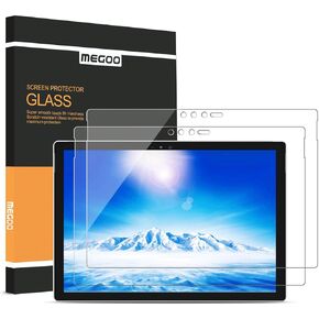 Megoo [2-Pack] Screen Protector for Surface Pro 6, Friendly Touching/Easy Installation/High Sensitivity/HD Clear Tempered Glass, Compatible for Microsoft New Surface Pro 6 Pro 5/4 12.3 Inch