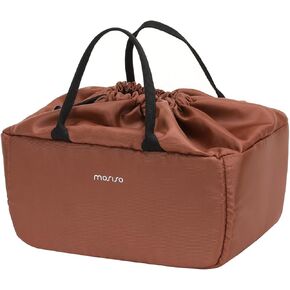 MOSISO Camera Bag Insert, Soft Camera Padded Bag Insert Protection Handbag for SLR DSLR Mirrorless Cameras and Lenses, Portable Camera Carrying Case Compatible with Canon/Nikon/Sony, Caramel Brown