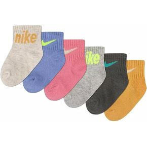 Nike Lightweight Ankle 6 pack socks Toddler 2-4 years