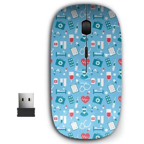 2.4G Ergonomic Portable USB Wireless Mouse for PC, Laptop, Computer, Notebook with Nano Receiver (Medical Your Website)
