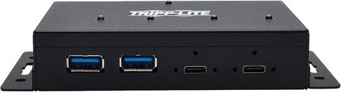 Tripp Lite 4 Port USB Hub, Industrial USB Hub, USB 3.1 Hub, Gen 2, 10 Gbps, 2 USB C, 2 USB A, 15 Kv ESD Protection, Iron Housing (U460-2A2C-Ind) in Saudi Arabia