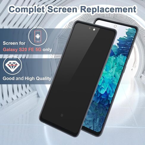 FKBAightccyr OLED Screen LCD for Samsung Galaxy S20 FE Screen Replacement for Samsung S20 FE 5G G781U Touch Display Digitizer Assembly with Installation Tools in Saudi Arabia