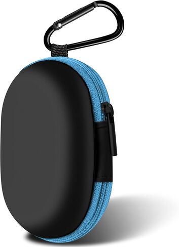Earbuds Case with Carabiner, Small Oval Storage Cases, Portable EVA Storage Earbud Bag Pouch Bag for Earphone, Earbud, Earpieces, SD Memory Card, Camera Chips (Purple) in Saudi Arabia