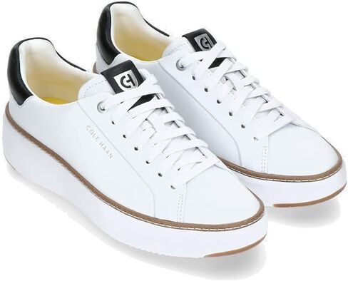 حذاء رياضي نسائي من Cole Haan Grandpro Topspin، أسود/عاجي/أصفر سايبر، عرض 6.5 in Kuwait