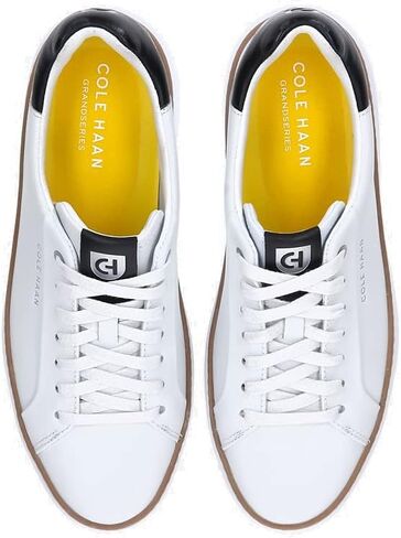 حذاء رياضي نسائي من Cole Haan Grandpro Topspin، أسود/عاجي/أصفر سايبر، عرض 6.5 in Kuwait