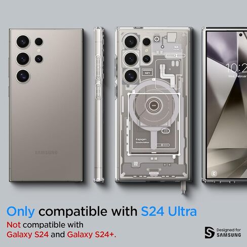 Spigen Ultra Hybrid Metal Ring MagFit Designed for Galaxy S24 Ultra Case (2024) - Zero One in Saudi Arabia