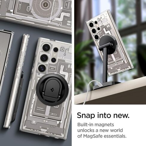 Spigen Ultra Hybrid Metal Ring MagFit Designed for Galaxy S24 Ultra Case (2024) - Zero One in Saudi Arabia