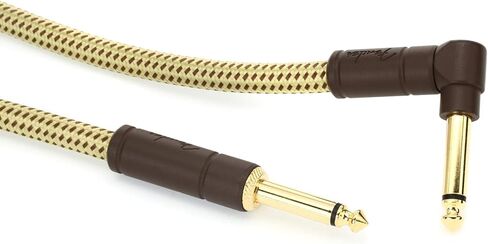 كابل أجهزة Fender Deluxe Series، مستقيم/زاوية، تويد، 15 قدم in Kuwait