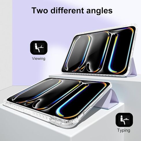 for iPad Pro 11 inch case M4 2024,Case for iPad Pro 11 with Pencil Holder（Model No.A2837,A3006）, Slim Smart Cover with Clear Back Shell for 2024 iPad Pro11 Inch M4,Creamy White in Kuwait