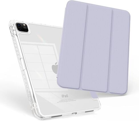 for iPad Pro 11 inch case M4 2024,Case for iPad Pro 11 with Pencil Holder（Model No.A2837,A3006）, Slim Smart Cover with Clear Back Shell for 2024 iPad Pro11 Inch M4,Creamy White in Kuwait