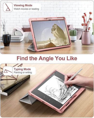 Case for Samsung Galaxy Tab S8 Plus/ S7 Plus/ S7 FE 12.4-inch Leather, Built-in Screen Protection Folio Tablet Cover, Magnet Tri-Fold Stand with S-Pen Dock, for Women, for Men (Marble) in Saudi Arabia