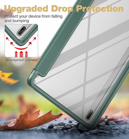 Case for Samsung Galaxy Tab S8 Plus/ S7 Plus/ S7 FE 12.4-inch Leather, Built-in Screen Protection Folio Tablet Cover, Magnet Tri-Fold Stand with S-Pen Dock, for Women, for Men (Marble) in Saudi Arabia