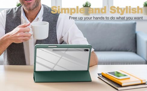 Case for Samsung Galaxy Tab S8 Plus/ S7 Plus/ S7 FE 12.4-inch Leather, Built-in Screen Protection Folio Tablet Cover, Magnet Tri-Fold Stand with S-Pen Dock, for Women, for Men (Marble) in Saudi Arabia
