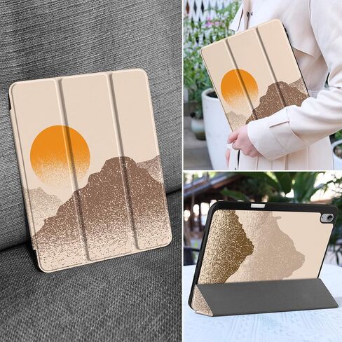 MEEgoodo Case for iPad Air 13 inch Cover 2024 with M2 Chip, Tablet Cases with Trifold Stand + Pencil Holder + Auto Wake/Sleep + Soft TPU Back Cover for Kids, Beautiful Fantasy Flower in Kuwait