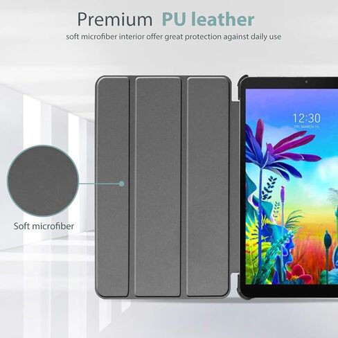ProCase for LG G Pad 5 10.1 FHD Case, Slim Light Smart Cover Trifold Stand Hard Shell Folio Case for 10.1 inch LG G Pad 5 2019 (Model LM-T600/ LM-T605) -Black in Kuwait