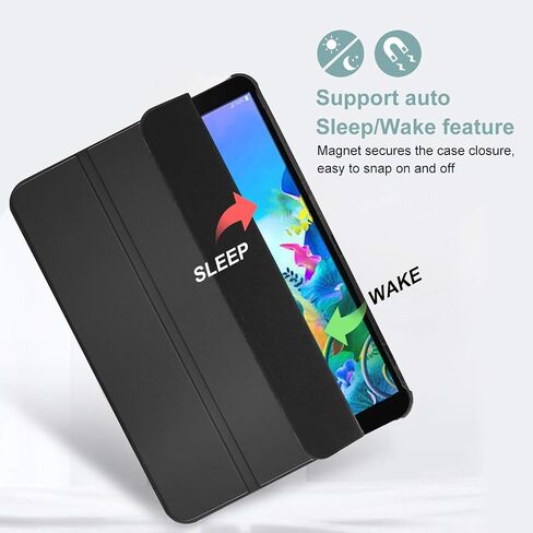 ProCase for LG G Pad 5 10.1 FHD Case, Slim Light Smart Cover Trifold Stand Hard Shell Folio Case for 10.1 inch LG G Pad 5 2019 (Model LM-T600/ LM-T605) -Black in Kuwait