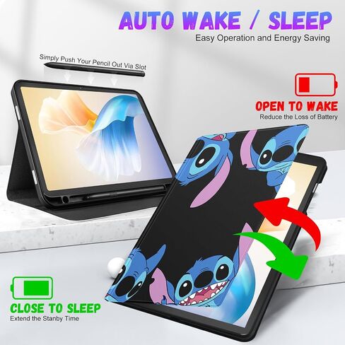 متعة عصرية لهاتف Samsung Galaxy Tab A7، مقاس 10.4 بوصة 2022 2020، أغطية ذكية لطيفة على شكل شخصية كرتونية Girly Kawaii للفتيات والأطفال والمراهقين والمراهقين بتصميم جمالي رائع وحامل فوليو لهاتف Samsung Tab A7، BlackStit in Saudi Arabia