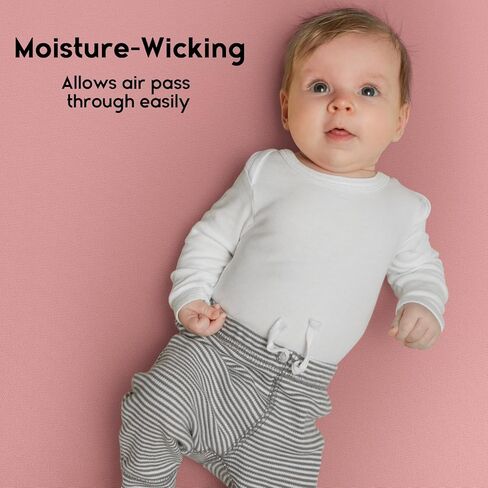 ملاءات Yoofoss Pack and Play المجهزة، ملاءات سرير صغيرة مكونة من قطعتين لمرتبة Pack N Play، ملاءة لعب قابلة للتمدد، ناعمة ومسامية، وردي + قلب in Kuwait