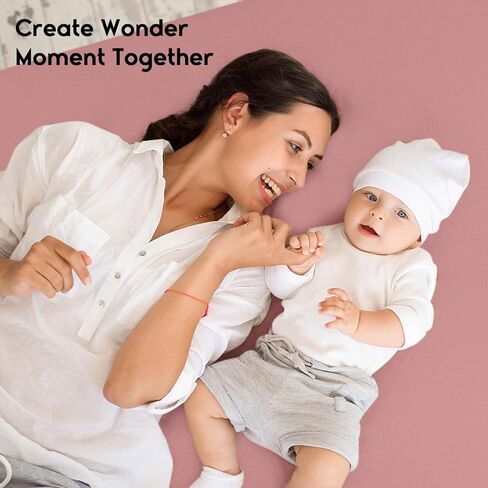 ملاءات Yoofoss Pack and Play المجهزة، ملاءات سرير صغيرة مكونة من قطعتين لمرتبة Pack N Play، ملاءة لعب قابلة للتمدد، ناعمة ومسامية، وردي + قلب in Kuwait