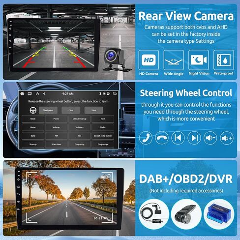 8 Core 2+64G Android Car Radio Stereo لهوندا CRV 2007-2011 مع Carplay اللاسلكي Android Auto، 9 بوصة وحدة رئيسية تعمل باللمس مرآة رابط WiFi GPS Navigation Bluetooth FM RDS DSP كاميرا احتياطية SWC in Kuwait