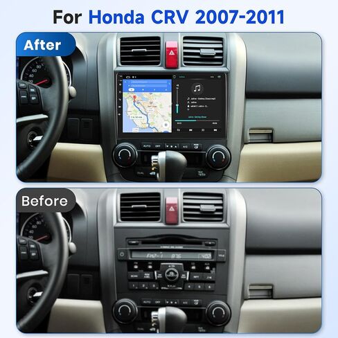 8 Core 2+64G Android Car Radio Stereo لهوندا CRV 2007-2011 مع Carplay اللاسلكي Android Auto، 9 بوصة وحدة رئيسية تعمل باللمس مرآة رابط WiFi GPS Navigation Bluetooth FM RDS DSP كاميرا احتياطية SWC in Kuwait