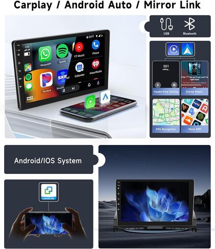 راديو سيارة 8 CORE 2G+64G لسيارة Mercedes Benz C Class W204 2006-2011 مع Carplay Wireless Android Auto، شاشة لمس IPS مقاس 9 بوصة Android 13 ستيريو للسيارة، نظام تحديد المواقع العالمي (GPS)، واي فاي، بلوتوث، 32EQ DSP، كاميرا خلفية in Saudi Arabia