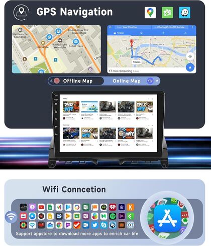 راديو سيارة 8 CORE 2G+64G لسيارة Mercedes Benz C Class W204 2006-2011 مع Carplay Wireless Android Auto، شاشة لمس IPS مقاس 9 بوصة Android 13 ستيريو للسيارة، نظام تحديد المواقع العالمي (GPS)، واي فاي، بلوتوث، 32EQ DSP، كاميرا خلفية in Saudi Arabia