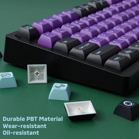 Hyekit Original Keycaps 143 Keys ميكانيكا الكم PBT Keycaps KCA Profile Dye-Sublimation Keycaps Custom Keycaps لـ Cherry Gateron MX Switches لوحة المفاتيح الميكانيكية in Kuwait