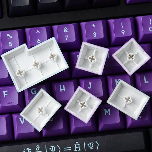 Hyekit Original Keycaps 143 Keys ميكانيكا الكم PBT Keycaps KCA Profile Dye-Sublimation Keycaps Custom Keycaps لـ Cherry Gateron MX Switches لوحة المفاتيح الميكانيكية in Kuwait