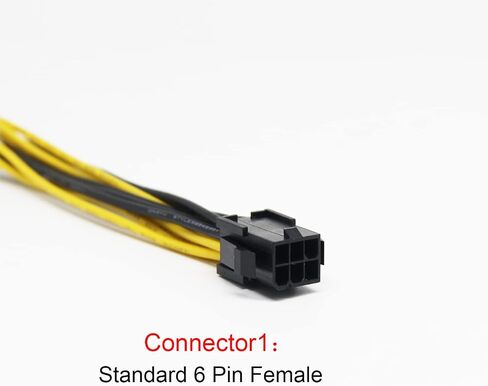 (6 حزم) PCIe 6 pin إلى Dual PCIe 8 pin (6+2) بطاقة الرسومات PCI Express محول الطاقة GPU VGA Y-Type Splitter Extension Cable Mining Graphics Card Power Cord in Saudi Arabia