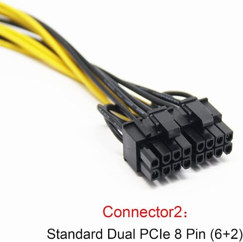 (6 حزم) PCIe 6 pin إلى Dual PCIe 8 pin (6+2) بطاقة الرسومات PCI Express محول الطاقة GPU VGA Y-Type Splitter Extension Cable Mining Graphics Card Power Cord in Saudi Arabia