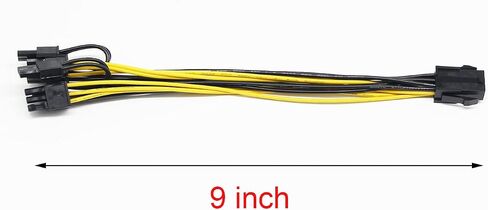 (6 حزم) PCIe 6 pin إلى Dual PCIe 8 pin (6+2) بطاقة الرسومات PCI Express محول الطاقة GPU VGA Y-Type Splitter Extension Cable Mining Graphics Card Power Cord in Saudi Arabia