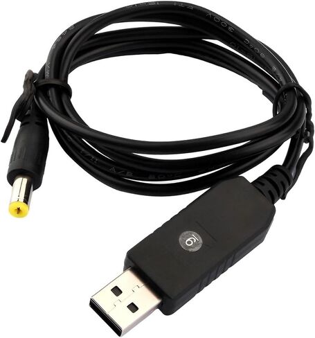 Aideepen 5 حزمة USB إلى DC تحويل كابل 5V إلى 9V الجهد خطوة المتابعة كابل، 5.5x2.1mm 5V USB 2.0 ذكر DC موصل تهمة برميل جاك كابل الطاقة الأسود USB إلى DC توصيل ذكر 1M in Kuwait