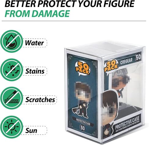 25 عبوة من حافظات الحماية تنطبق على شخصيات Funko- 4 بوصات من الفينيل البوب، وواقي شفاف كريستالي 0.38 مم، وحافظات حماية بلاستيكية، وصندوق عرض عالي التحمل مع طبقة واقية وعلامة تبويب قفل in Kuwait