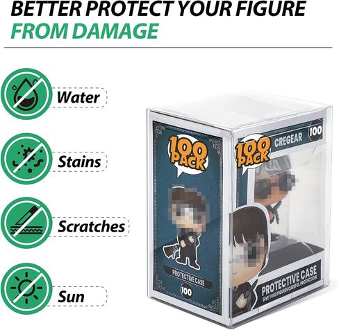 25 عبوة من حافظات الحماية تنطبق على شخصيات Funko- 4 بوصات من الفينيل البوب، وواقي شفاف كريستالي 0.38 مم، وحافظات حماية بلاستيكية، وصندوق عرض عالي التحمل مع طبقة واقية وعلامة تبويب قفل in Kuwait