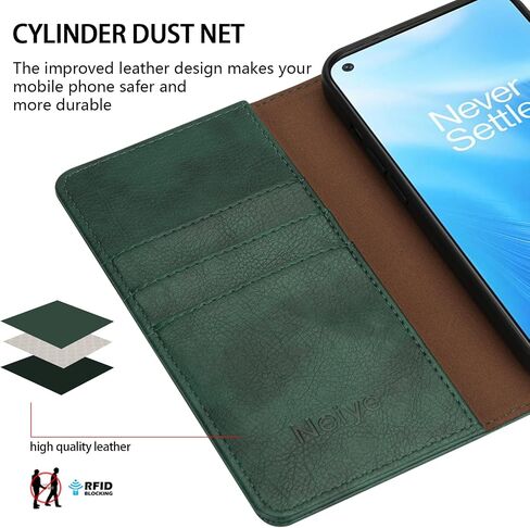 OnePlus Nord N200 5G Wallet Case with [RFID Blocking] Card Slot Stand Strong Magnetic Flip Fold Leather Protective Phone Case for OnePlus Nord N200 5G Case Wallet(6.49 inch-Brown) in Saudi Arabia