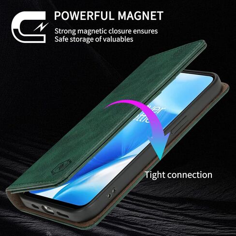 OnePlus Nord N200 5G Wallet Case with [RFID Blocking] Card Slot Stand Strong Magnetic Flip Fold Leather Protective Phone Case for OnePlus Nord N200 5G Case Wallet(6.49 inch-Brown) in Saudi Arabia