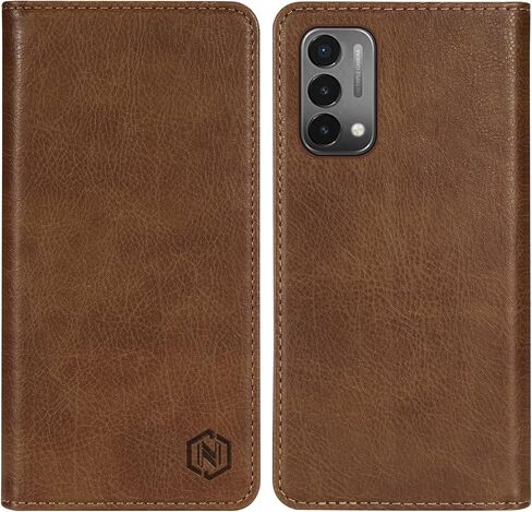 OnePlus Nord N200 5G Wallet Case with [RFID Blocking] Card Slot Stand Strong Magnetic Flip Fold Leather Protective Phone Case for OnePlus Nord N200 5G Case Wallet(6.49 inch-Brown) in Saudi Arabia