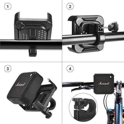 Bike Handlebar Bracket for Marshall Willen Portable Bluetooth Speaker,Bicycle Mount Adapter Holder Compatible with Marshall Willen(Black) in Saudi Arabia