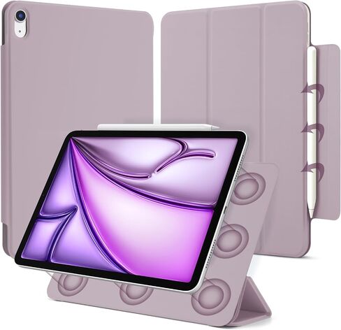 for iPad Air 13 inch M2 Case (2024 Released,Model NO.A2898/A2899/A2900), Auto Sleep/Wake and Magnetic Closure, Slim Trifold Stand Case, PU Leather Cover, Support Apple Pencil Pro, White in Saudi Arabia