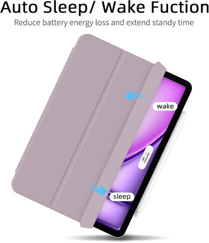 for iPad Air 13 inch M2 Case (2024 Released,Model NO.A2898/A2899/A2900), Auto Sleep/Wake and Magnetic Closure, Slim Trifold Stand Case, PU Leather Cover, Support Apple Pencil Pro, White in Saudi Arabia