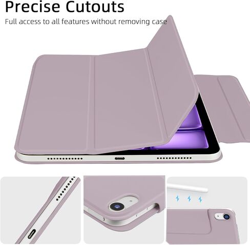 for iPad Air 13 inch M2 Case (2024 Released,Model NO.A2898/A2899/A2900), Auto Sleep/Wake and Magnetic Closure, Slim Trifold Stand Case, PU Leather Cover, Support Apple Pencil Pro, White in Saudi Arabia